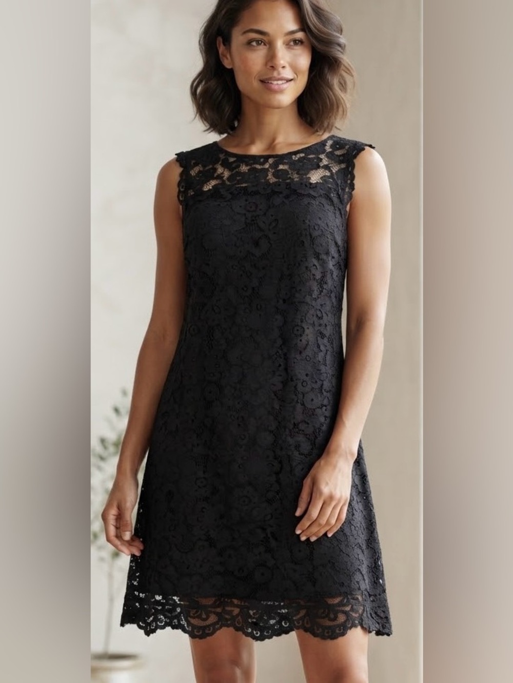 NWT Reitmans Black Lace Sleeveless Dress Size S